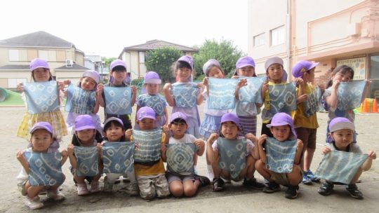 年長　たであい乾燥葉染め➂
