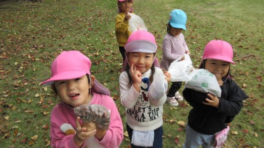 年少　園外保育　～どんぐり拾い➂～