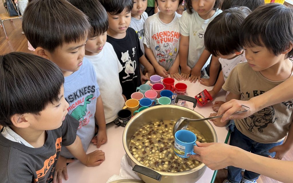 年長　たたき染め＆第二回味噌汁パーティー③